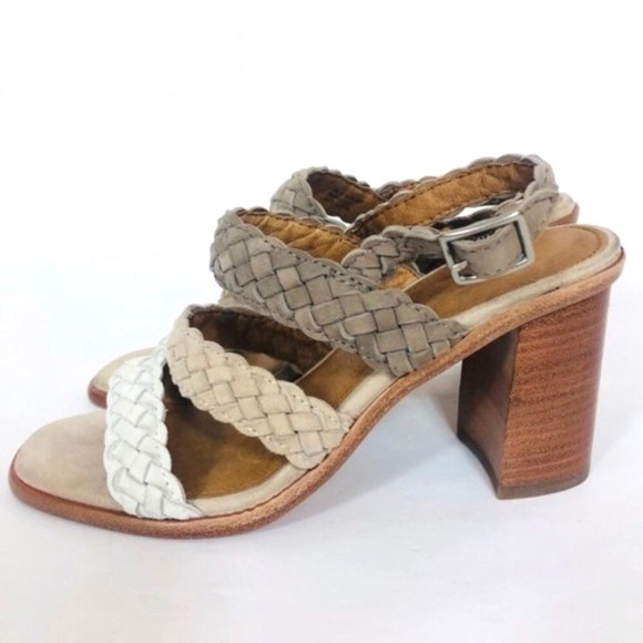 Frye Amy Woven Braid Block Heel Sandal - Picture 4 of 7